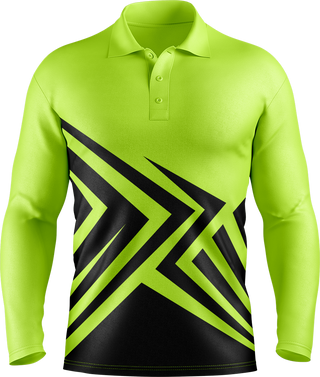 Hi Vis Angular Arrow Pattern Long Sleeve tshirt