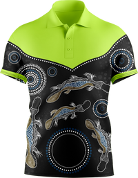 Hi Vis Aboriginal Platypus Short Sleeve Polo