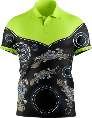 Hi Vis Aboriginal Platypus Short Sleeve tshirt