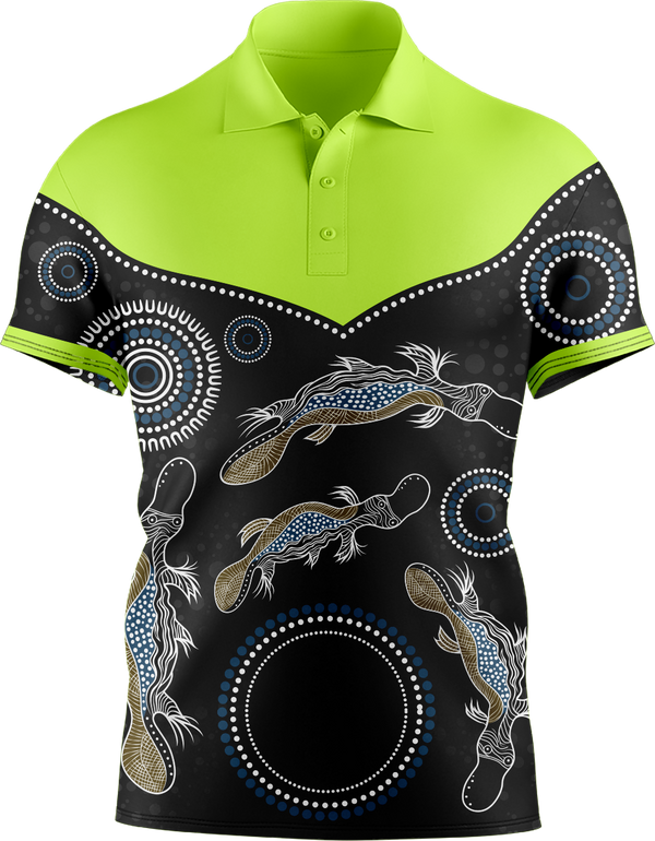 Hi Vis Aboriginal Platypus Short Sleeve Polo