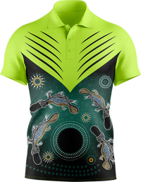 Hi Vis Aboriginal Chevron Short Sleeve Polo