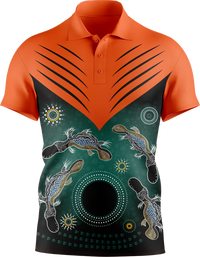 Hi Vis Aboriginal Chevron Short Sleeve Polo