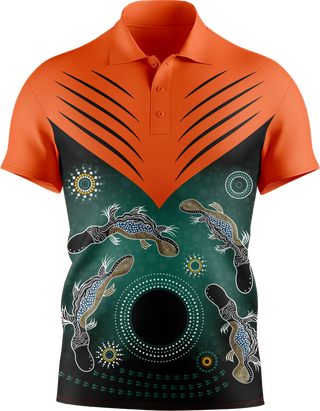 Hi Vis Aboriginal Chevron Short Sleeve tshirt