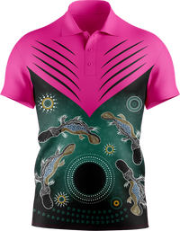 Hi Vis Aboriginal Chevron Short Sleeve Polo