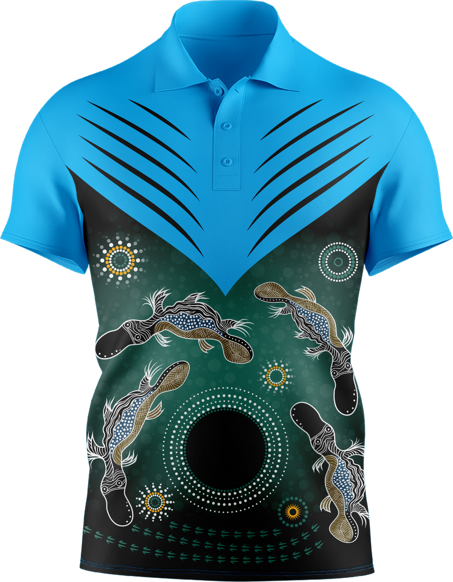 Hi Vis Aboriginal Chevron Short Sleeve Polo