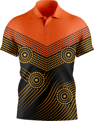 Hi Vis Aboriginal Dot Chevron Pattern Short Sleeve tshirt