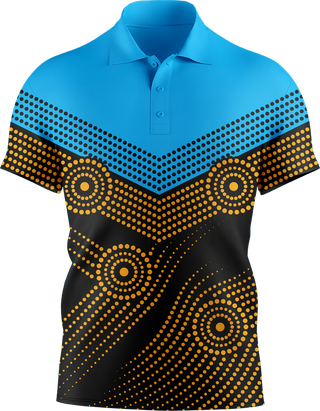 Hi Vis Aboriginal Dot Chevron Pattern Short Sleeve tshirt