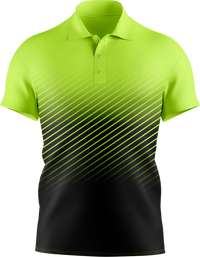 Hi Vis Diagonal Pinstripe Pattern Short Sleeve Polo