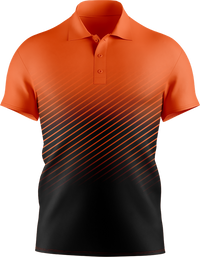 Hi Vis Diagonal Pinstripe Pattern Short Sleeve Polo