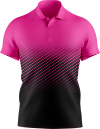Hi Vis Diagonal Pinstripe Pattern Short Sleeve Polo