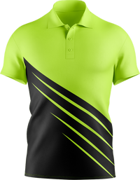 Hi Vis Diagonal Stripe Short Sleeve Polo