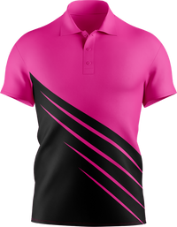 Hi Vis Diagonal Stripe Short Sleeve Polo