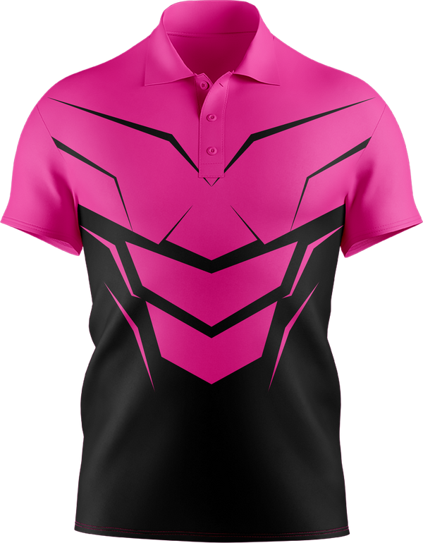 Hi Vis Layered Chevron Short Sleeve Polo