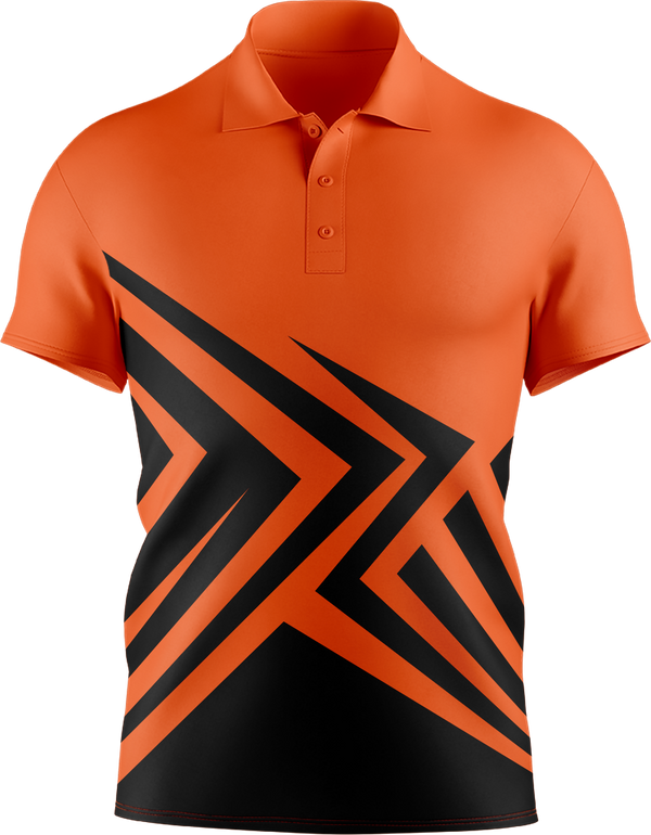 Hi Vis Angular Arrow Pattern Short Sleeve Polo