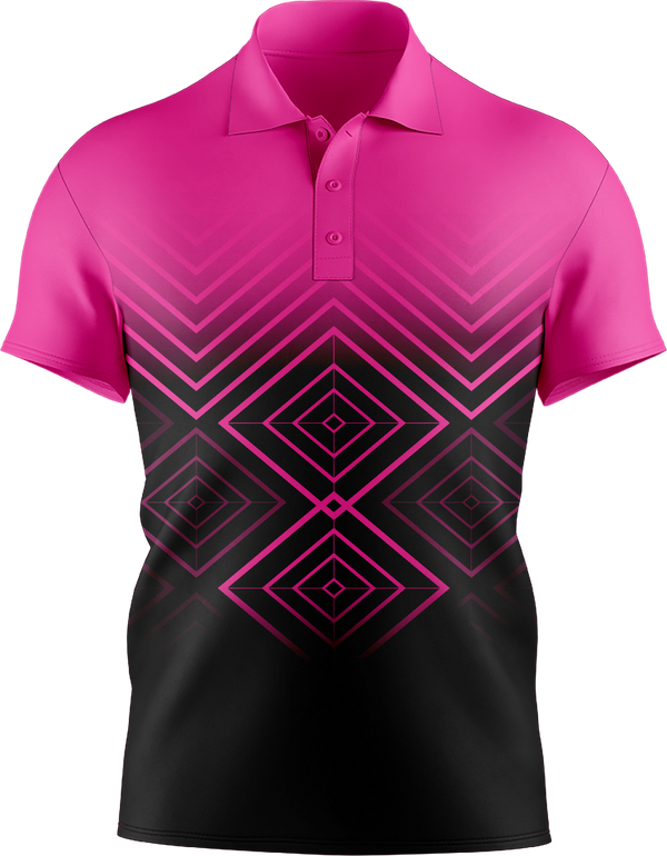 Hi Vis Geometric Short Sleeve Polo