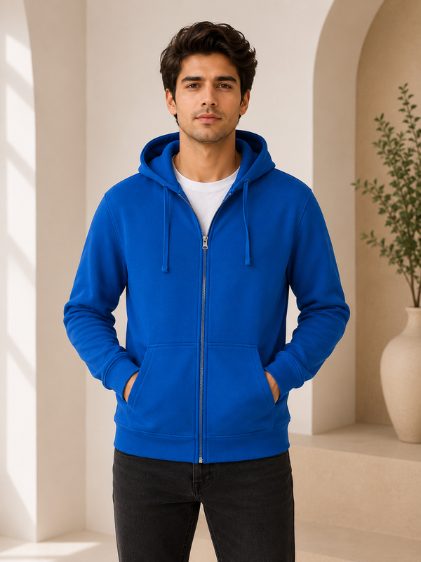 Mens Crew Zip Hoodie