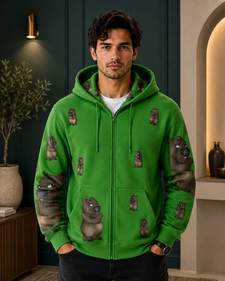 Wally Wombat Full Zip Hoodies Jackets