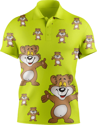 Billy Bear Men's Short Sleeve Polo - fungear.com.au
