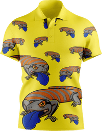 Bluey Lizard Men's Short Sleeve Polo - fungear.com.au
