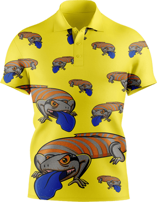 Bluey Lizard Men's Short Sleeve Polo - fungear.com.au