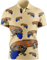 Bluey Lizard Men's Short Sleeve Polo - fungear.com.au