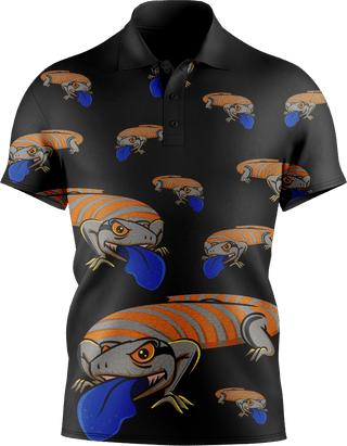 Bluey Lizard Men's Short Sleeve Polo - fungear.com.au