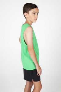 Boys Heather SLEEVELESS Tee - Greatness Range - kustomteamwear.com