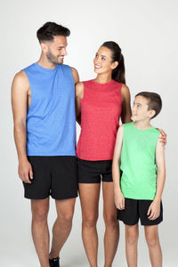 Boys Heather SLEEVELESS Tee - Greatness Range - kustomteamwear.com