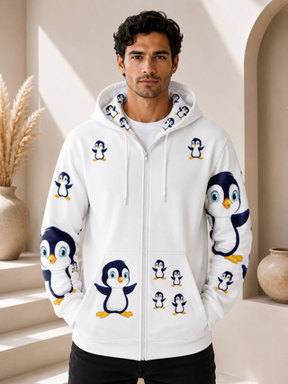 Pranksta Penguin Full Zip Hoodies Jacket