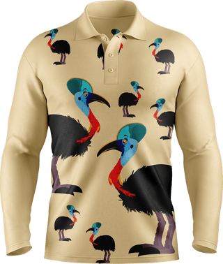 Casanova Cassowary Men's Polo. Long or Short Sleeve - fungear.com.au