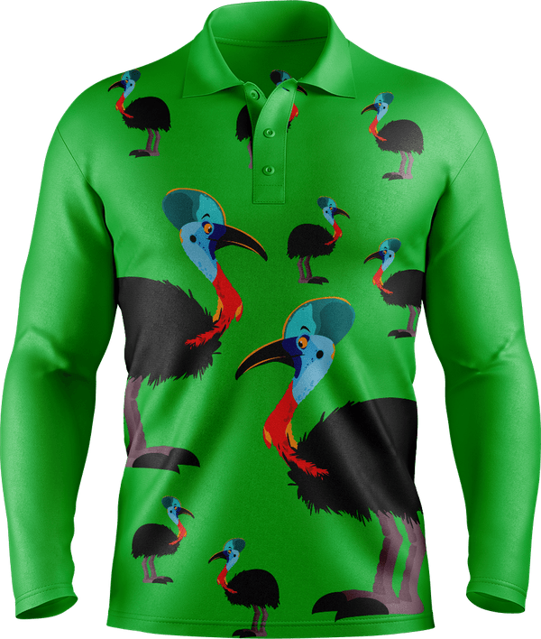 Casanova Cassowary Men's Polo. Long or Short Sleeve - fungear.com.au