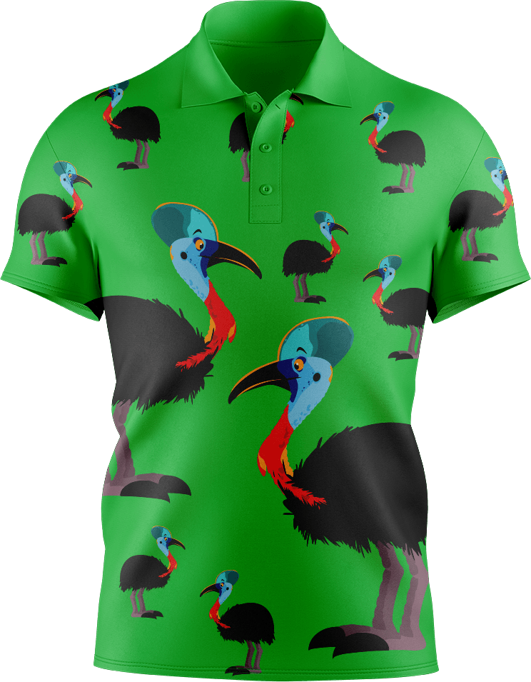 Casanova Cassowary Men's Short Sleeve Polo - fungear.com.au