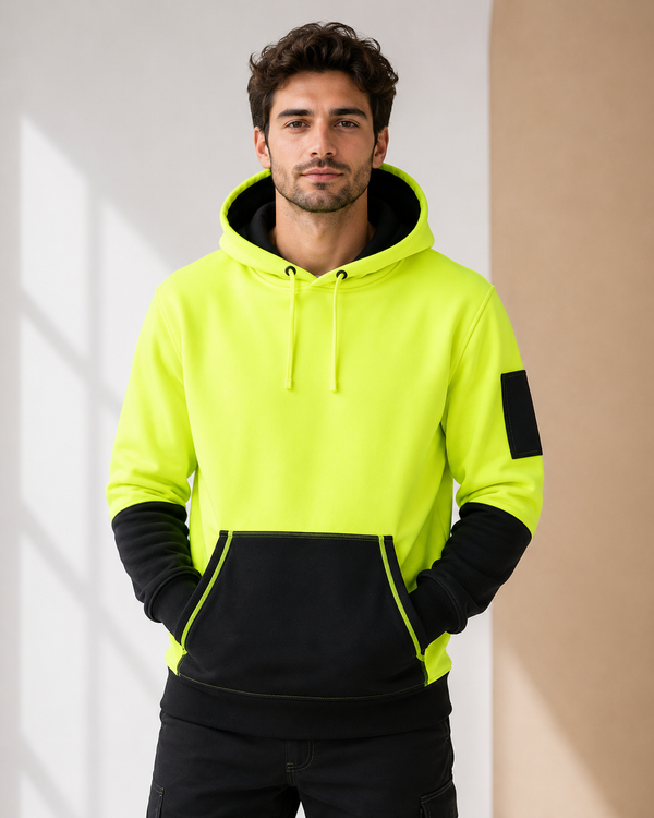Hivis 2 tone super fleecy hoodie
