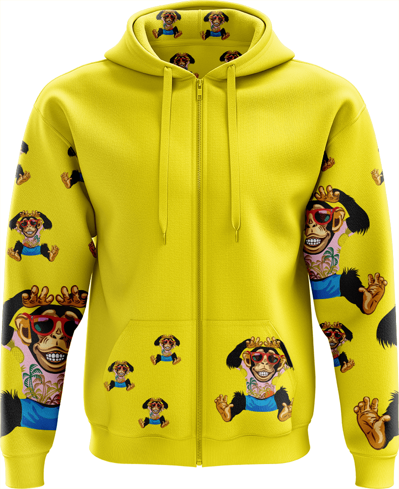 Cheeky Monkey Full Zip Hoodies Jacket - fungear.com.au