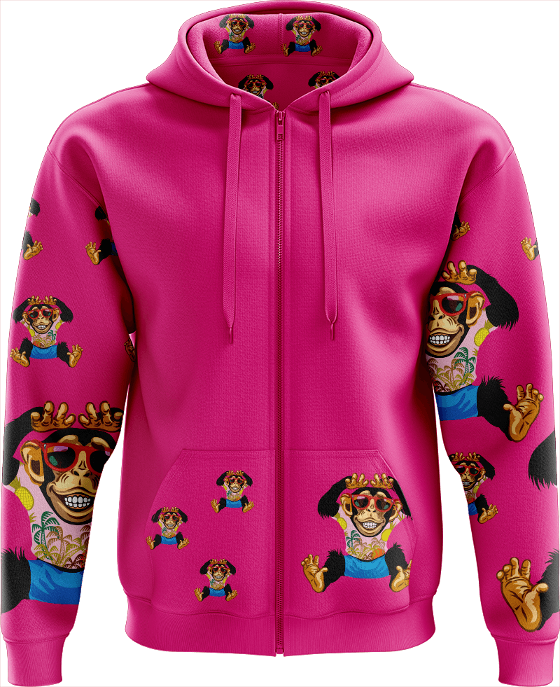Cheeky Monkey Full Zip Hoodies Jacket - fungear.com.au