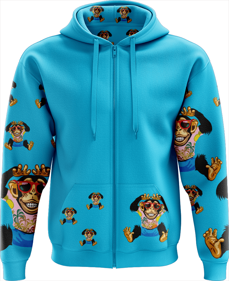 Cheeky Monkey Full Zip Hoodies Jacket - fungear.com.au