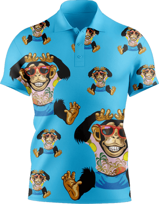 Cheeky Monkey Men's Short Sleeve Polo - fungear.com.au