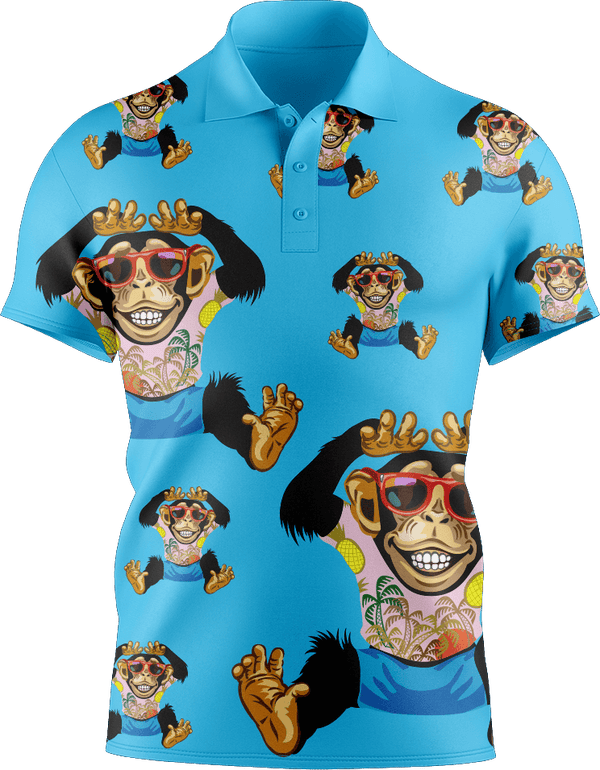 Cheeky Monkey Men's Short Sleeve Polo - fungear.com.au