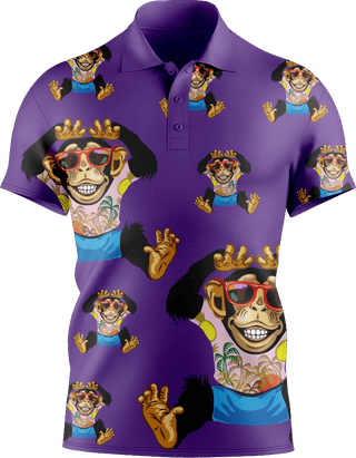 Cheeky Monkey Men's Short Sleeve Polo - fungear.com.au