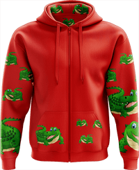 Crazy Croc Full Zip Hoodies Jacket - fungear.com.au