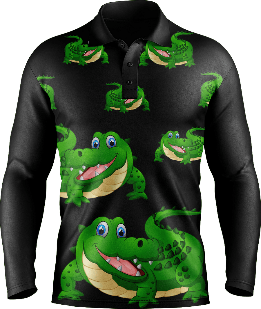 Crazy Croc Men's Polo. Long or Short Sleeve - fungear.com.au