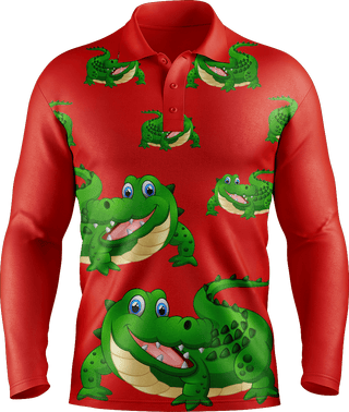 Crazy Croc Men's Polo. Long or Short Sleeve - fungear.com.au