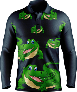 Crazy Croc Men's Polo. Long or Short Sleeve - fungear.com.au