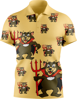 Devil Wears Fungear Men's Short Sleeve Polo - fungear.com.au