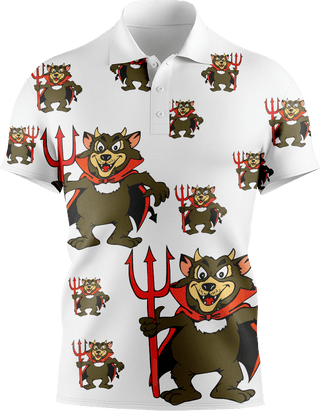 Devil Wears Fungear Men's Short Sleeve Polo - fungear.com.au