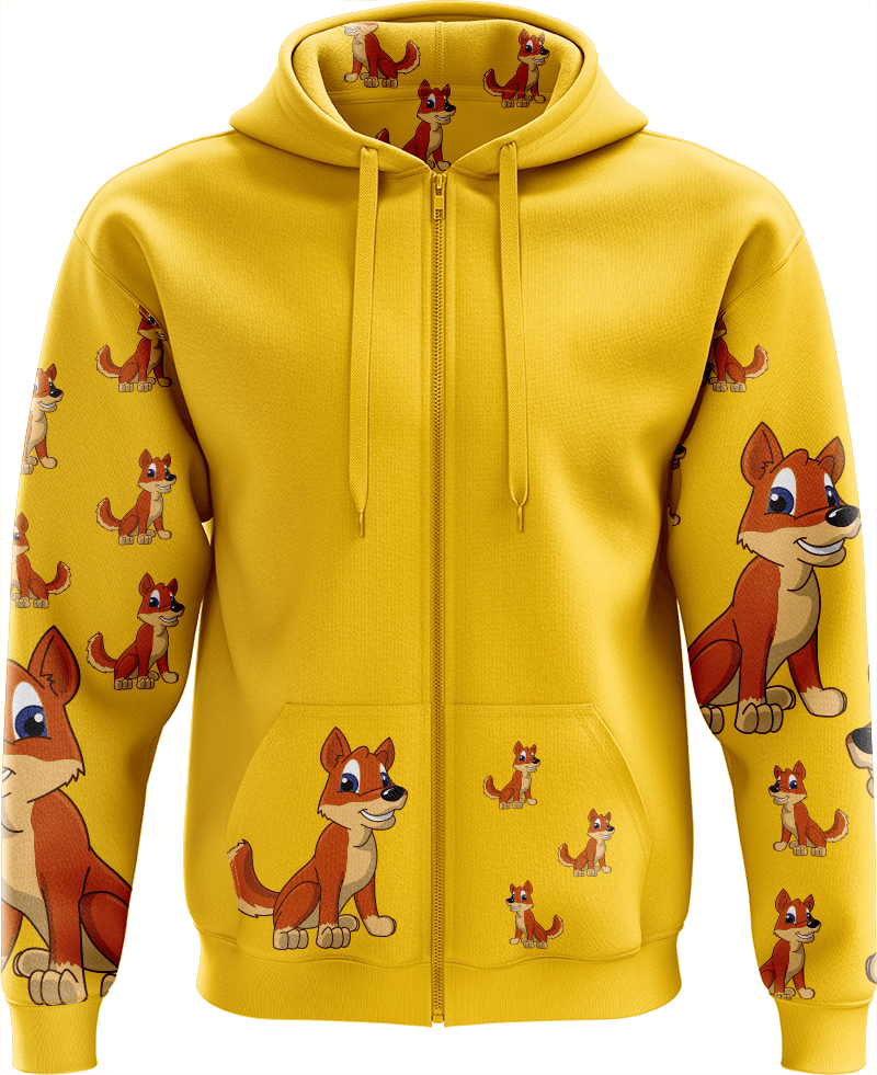 Dizzie Dingo Full Zip Hoodies Jacket - fungear.com.au
