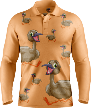 Effie Emu Men's Polo. Long or Short Sleeve - fungear.com.au