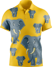 Ellie Elephant Men's Short Sleeve Polo - fungear.com.au