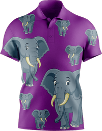 Ellie Elephant Men's Short Sleeve Polo - fungear.com.au
