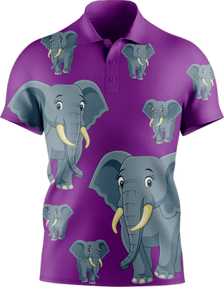 Ellie Elephant Men's Short Sleeve Polo - fungear.com.au